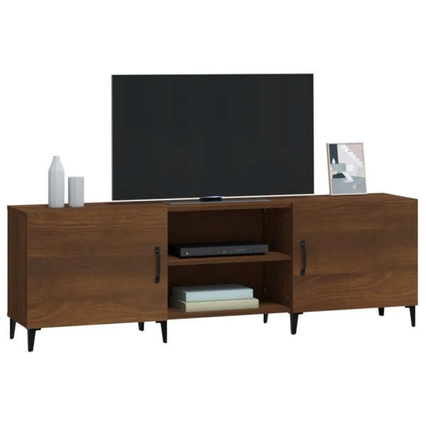 Mueble de TV madera de ingeniería roble marrón 150x30x50 cm