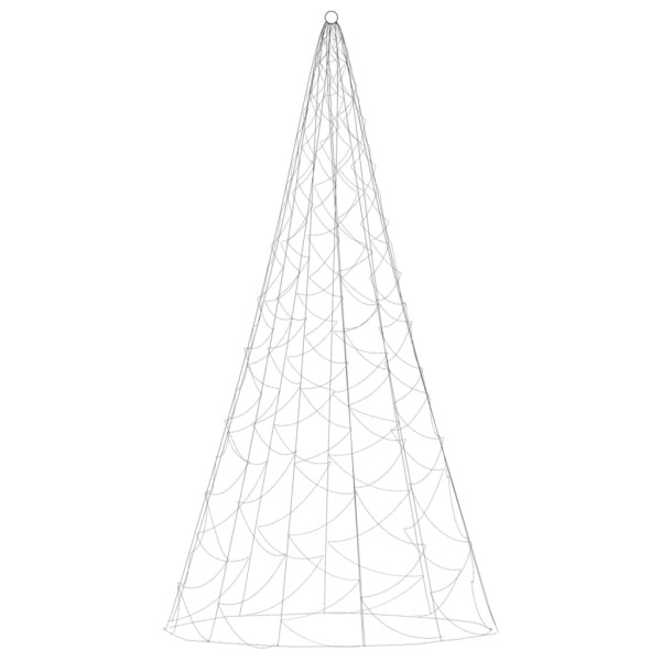 Árbol de Navidad en asta de bandera 500 LED blanco cálido 300cm