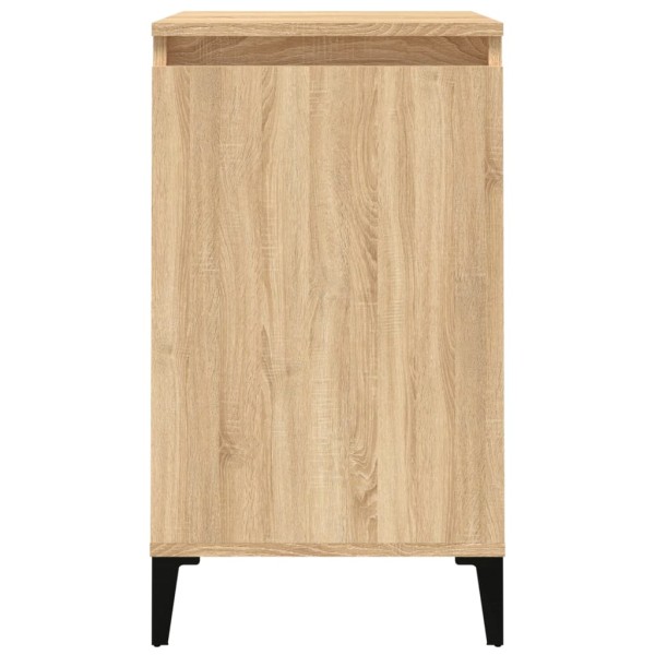 Mesitas de noche 2 uds madera contrachapada roble 40x35x70 cm