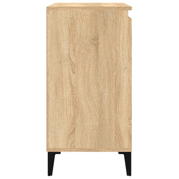 Mesitas de noche 2 uds madera contrachapada roble 40x35x70 cm