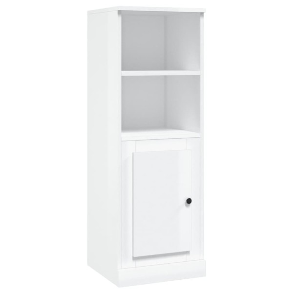 Aparador madera contrachapada blanco brillo 36x35,5x103,5 cm