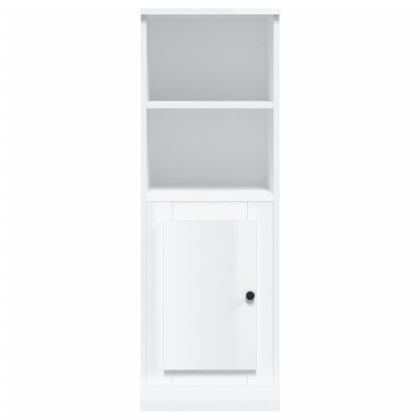 Aparador madera contrachapada blanco brillo 36x35,5x103,5 cm