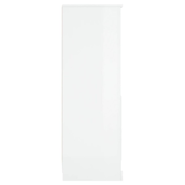 Aparador madera contrachapada blanco brillo 36x35,5x103,5 cm