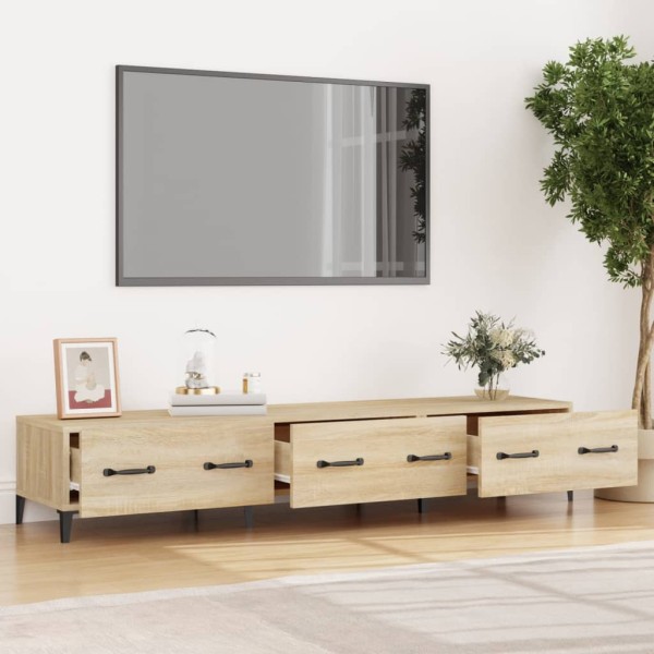 Mueble de TV madera contrachapada roble Sonoma 150x34,5x30 cm