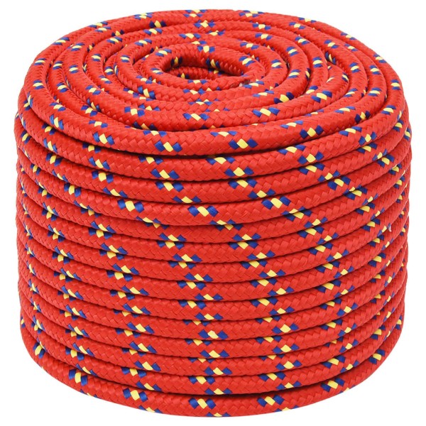 Cuerda de barco polipropileno rojo 14 mm 25 m