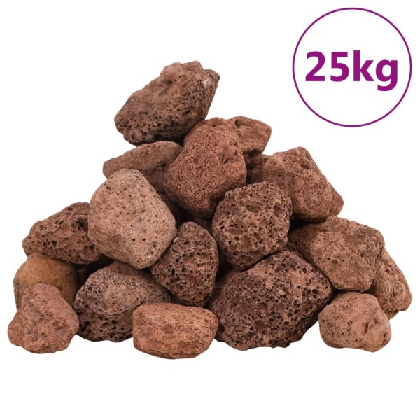 Rocas volcánicas rojas 25 kg 3-5 cm