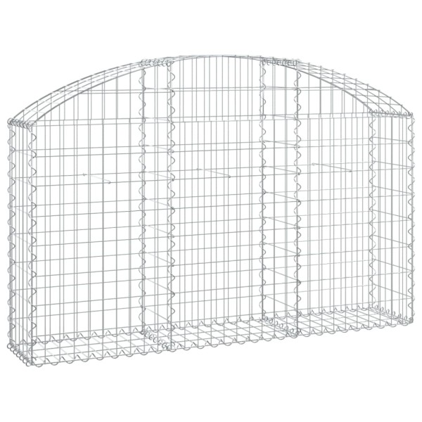 Cesta de gaviones forma arco hierro galvanizado 150x30x80/100cm