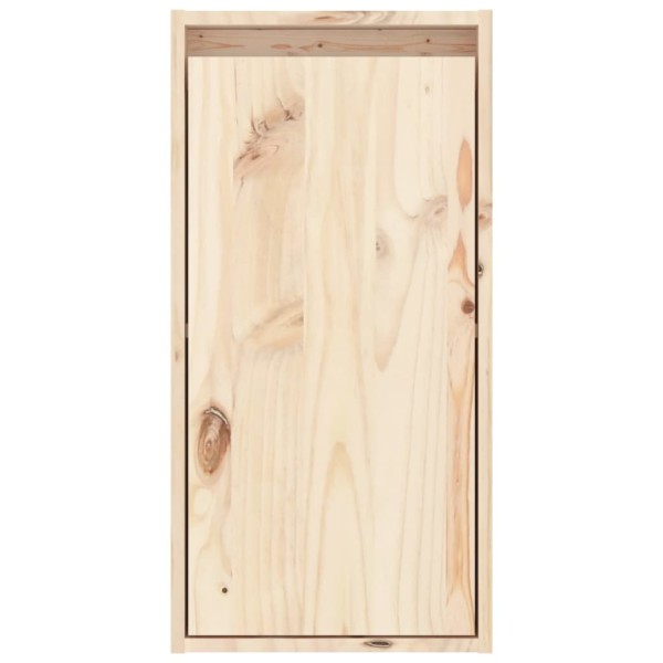 Armario de pared 2 uds madera maciza de pino 30x30x60 cm