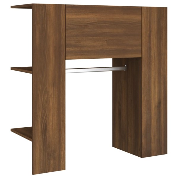 Mueble recibidor madera contrachapada marrón roble 97,5x37x99cm