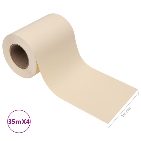 Paneles de privacidad 4 uds PVC crema 35x0,19 m