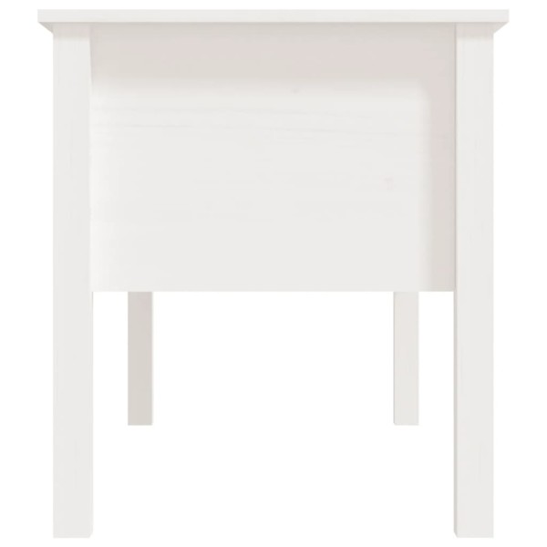 Mesa de centro de madera maciza de pino blanca 102x49x55 cm