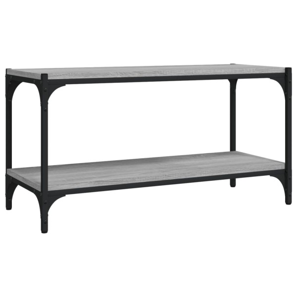 Mueble para TV contrachapada y acero gris Sonoma 80x33x41 cm