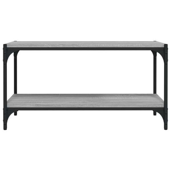 Mueble para TV contrachapada y acero gris Sonoma 80x33x41 cm