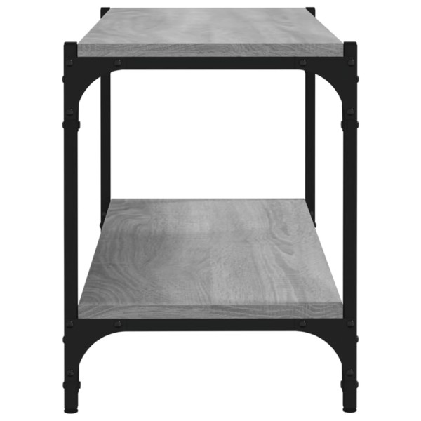 Mueble para TV contrachapada y acero gris Sonoma 80x33x41 cm