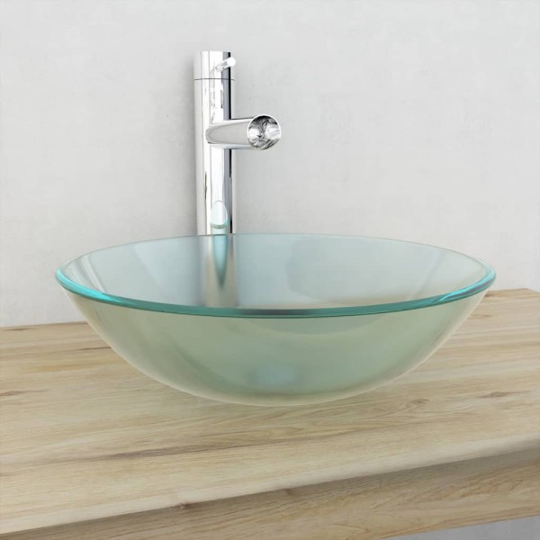 Lavabo de vidrio templado 42 cm esmerilado