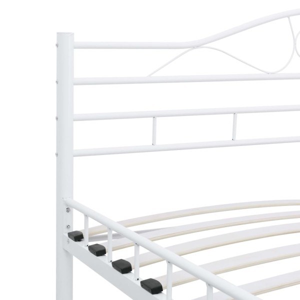 Estructura de cama de metal blanco 140x200 cm