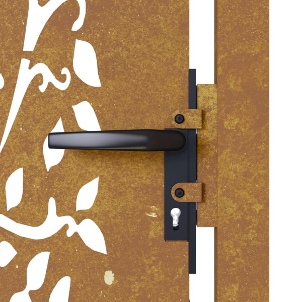 Puerta de jardín acero corten diseño árbol 105x180 cm