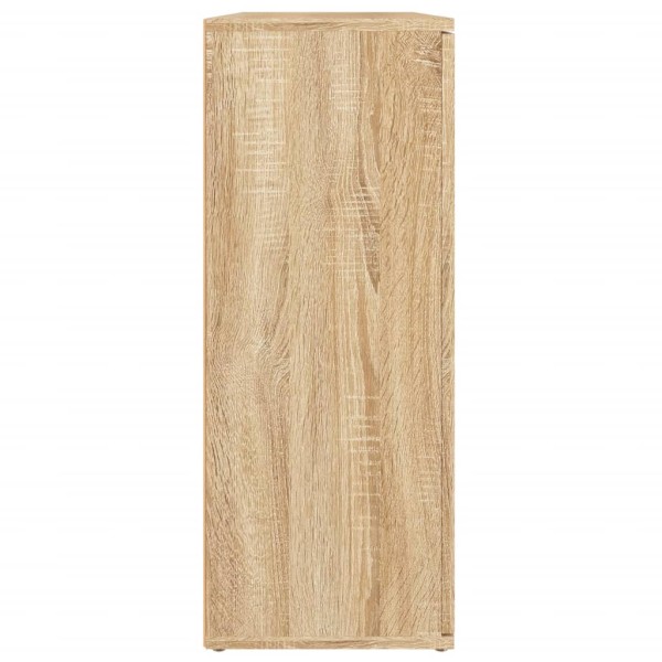 Aparador de madera contrachapada roble Sonoma 91x29,5x75 cm