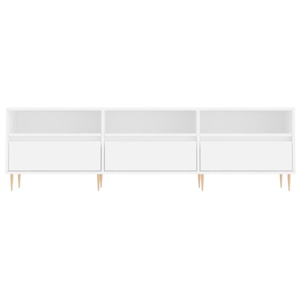 Mueble de TV madera contrachapada blanco 150x30x44,5 cm