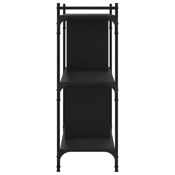 Librería de 3 estantes madera de ingeniería negro 76x32x88 cm