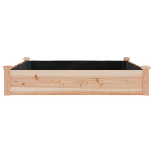 Jardinera arriate con forro madera maciza abeto 120x60x25 cm