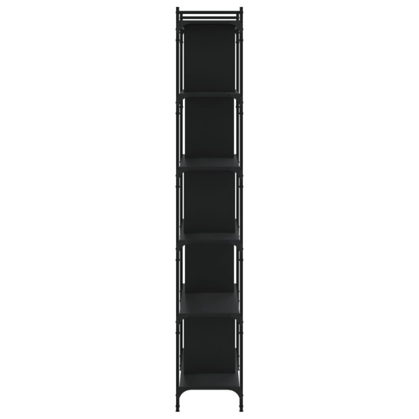 Librería de 6 estantes madera de ingeniería negro 76x32x192 cm