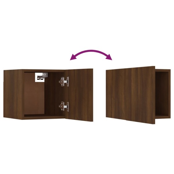 Mueble para TV de pared roble marrón 30,5x30x30 cm