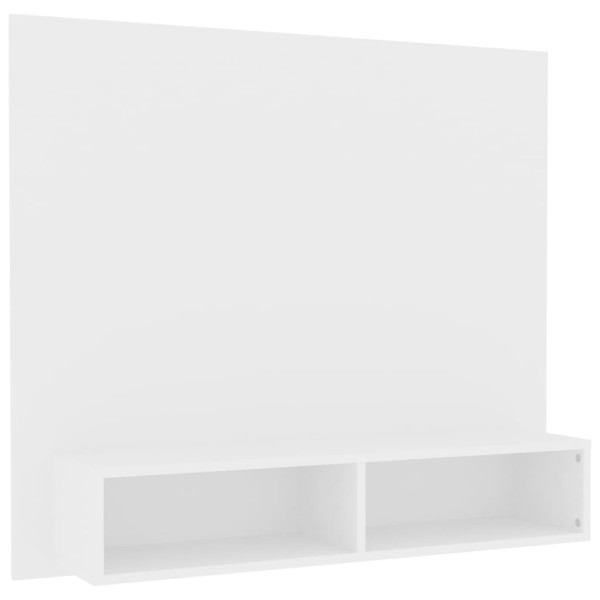 Mueble de TV de pared madera contrachapada blanco 102x23,5x90cm