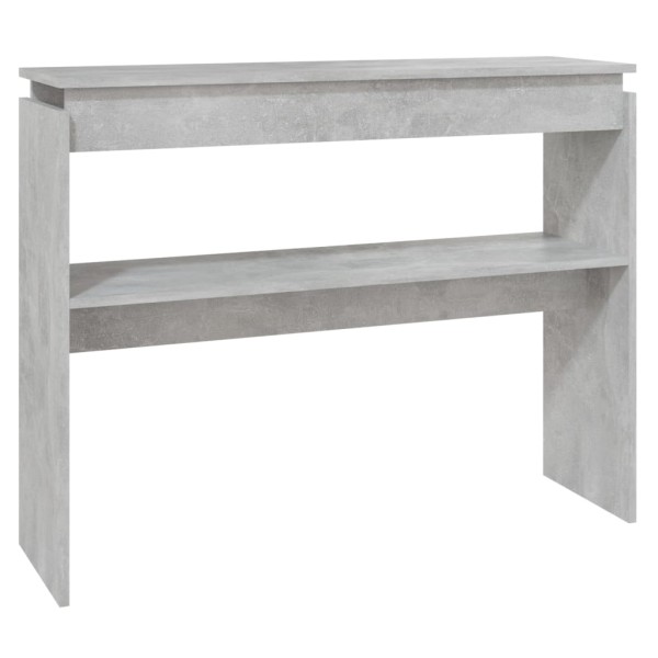 Mesa consola madera contrachapada gris hormigón 102x30x80 cm