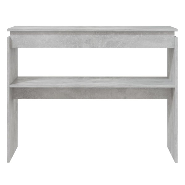 Mesa consola madera contrachapada gris hormigón 102x30x80 cm