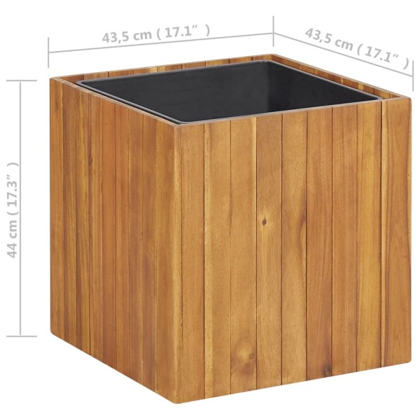 Arriate de madera maciza de acacia 43,5x43,5x44 cm