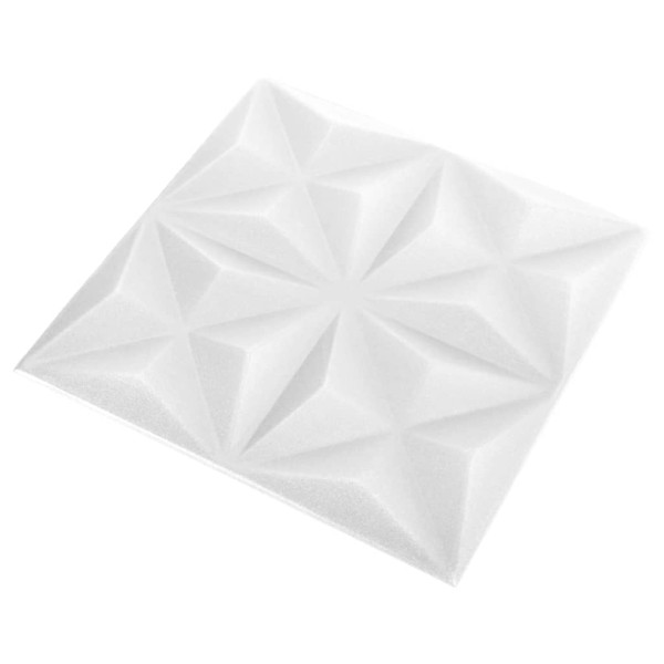 Paneles de pared 3D 48 unidades 50x50 cm blanco origami 12 m²