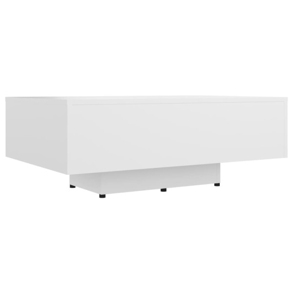 Mesa de centro madera contrachapada blanco 85x55x31 cm