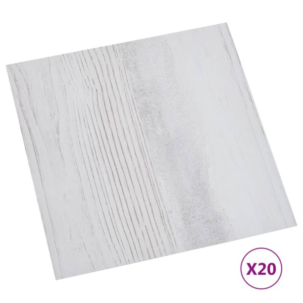 Tarimas autoadhesivas 20 piezas PVC 1,86 m² gris claro