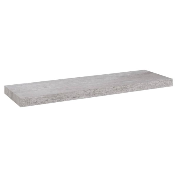 Estante flotante pared 2 uds MDF gris hormigón 80x23,5x3,8 cm