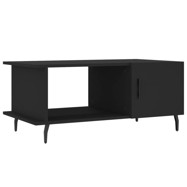 Mesa de centro madera contrachapada negro 90x50x40 cm