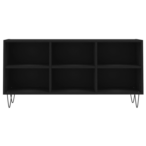 Mueble de TV madera de ingeniería negro 103,5x30x50 cm