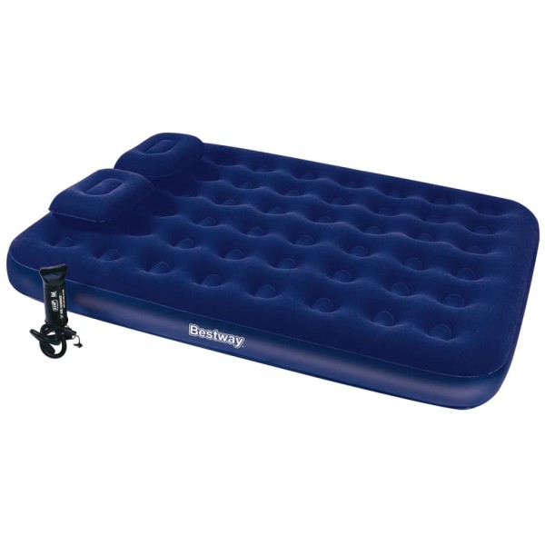 Bestway Colchón inflable con almohada y bomba 203x152x22 cm