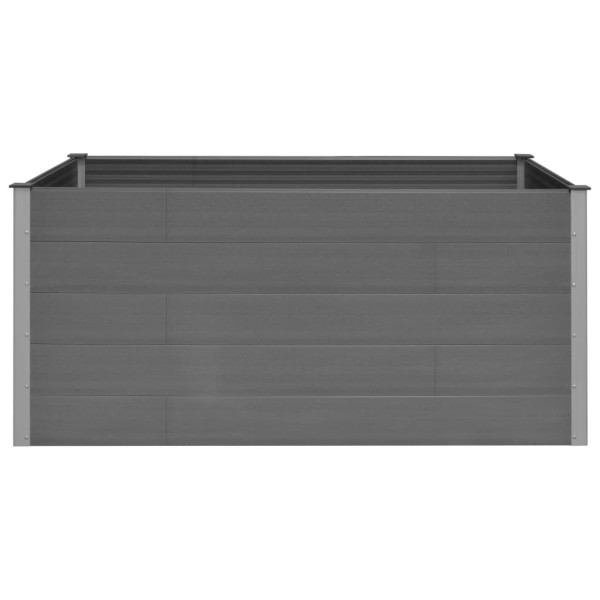 Arriate de WPC gris 200x100x91 cm