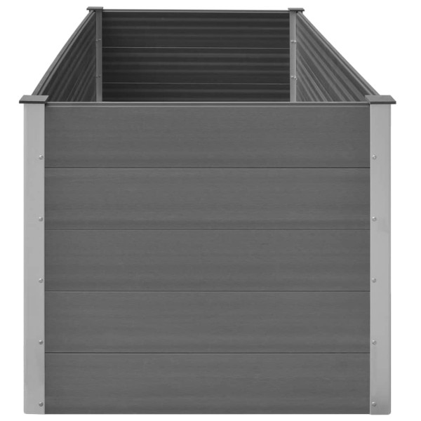 Arriate de WPC gris 200x100x91 cm