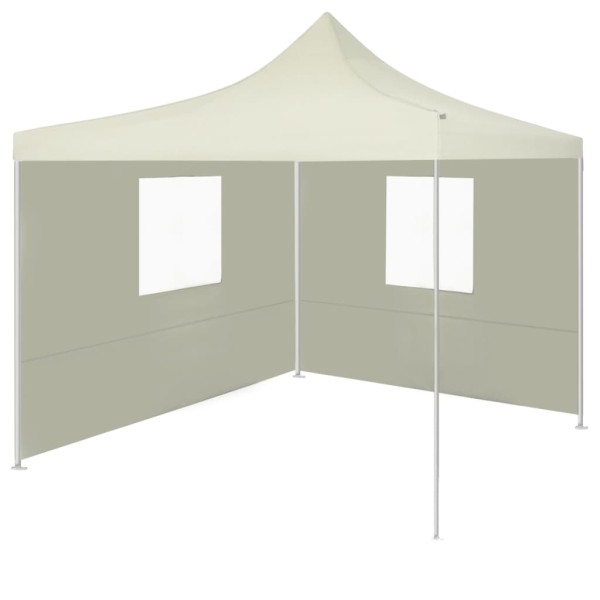 Carpa plegable profesional con 2 paredes acero color crema 2x2m