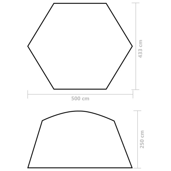 Carpa para piscina de tela camuflaje 500x433x250 cm