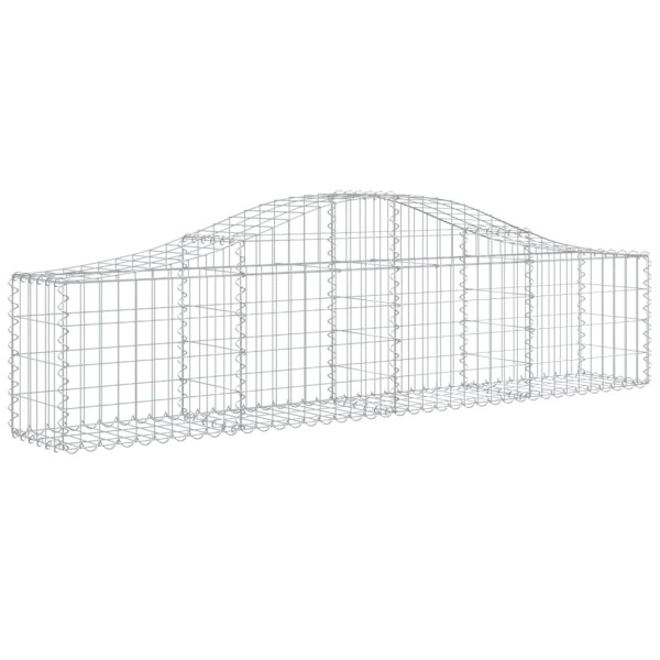 Cesta de gaviones forma arco hierro galvanizado 200x30x40/60 cm