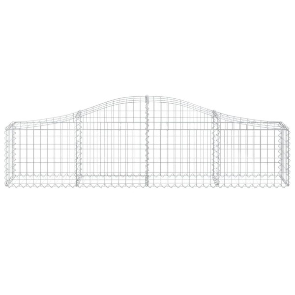 Cesta de gaviones forma arco hierro galvanizado 200x30x40/60 cm