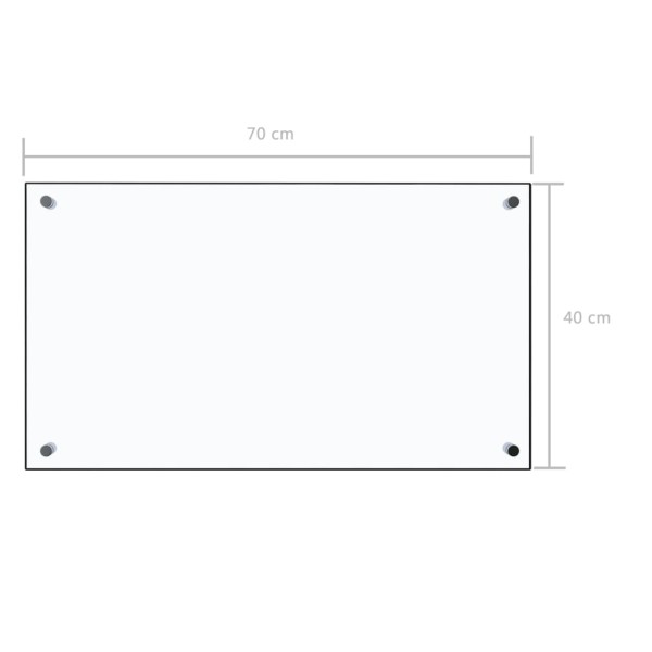 Protector contra salpicaduras cocina vidrio templado 70x40 cm