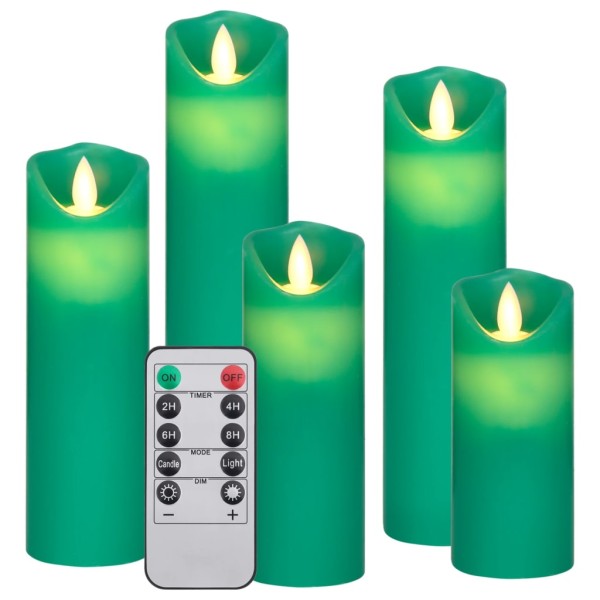 Velas LED eléctricas 5 pzas con mando a distancia blanco cálido