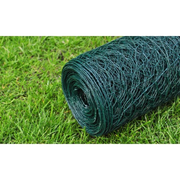 Alambrada galvanizada con revestimiento de PVC verde 25x0,5 m