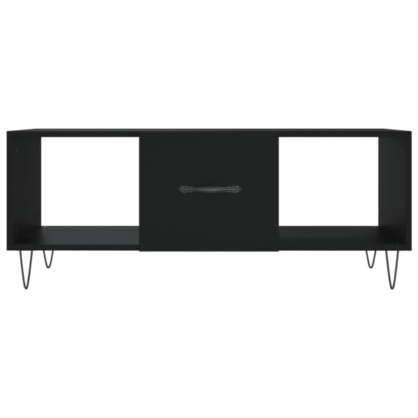 Mesa de centro madera contrachapada negro 102x50x40 cm