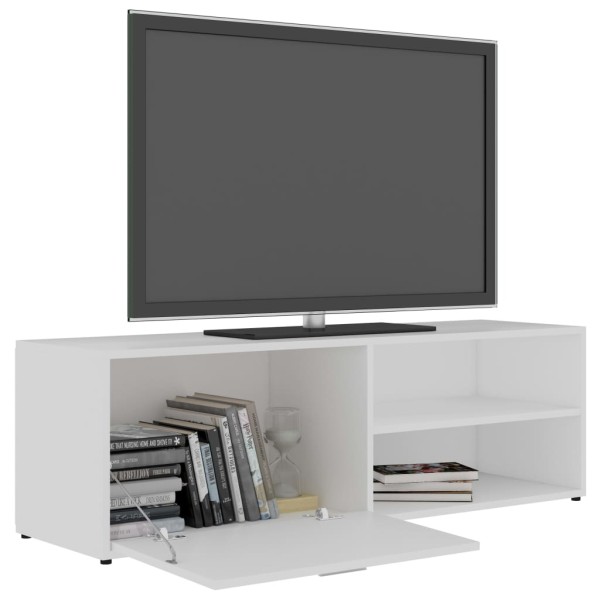 Mueble para TV madera contrachapada blanco 120x34x37 cm