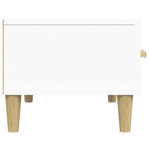 Mueble de TV madera contrachapada blanco 150x34,5x30 cm